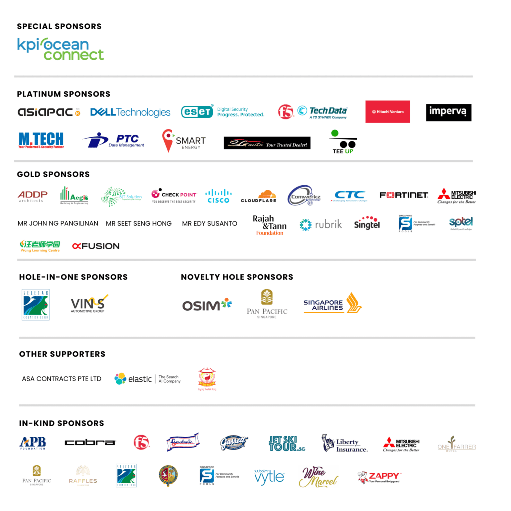 A list of Company Brand Logos, who has supported SPD's Charity Golf 2025 Event