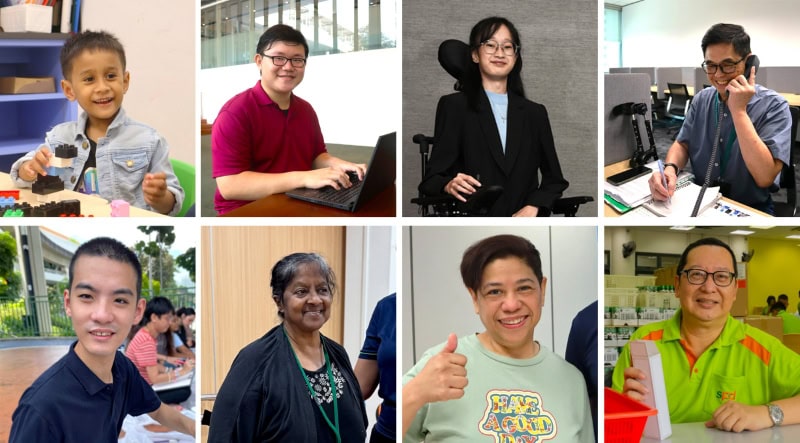 CEO Message: Looking ahead with hope and purpose 2 Clients Rafiqi from SPD@Kembangan, bursary recipient Eng Yong En, APB Foundation scholar Raphaella Ranenthera Gautama, Mr Larry Chong from E S P, Mr Edmund Ho from S P D Sheltered Workshop, Mdm Gonzales Gerly Tina from S P D T T E, Mdm James Merlyn Susan from S P D at Melody Spring Yishun, Mr Gabriel Tan from E S H Punggol.