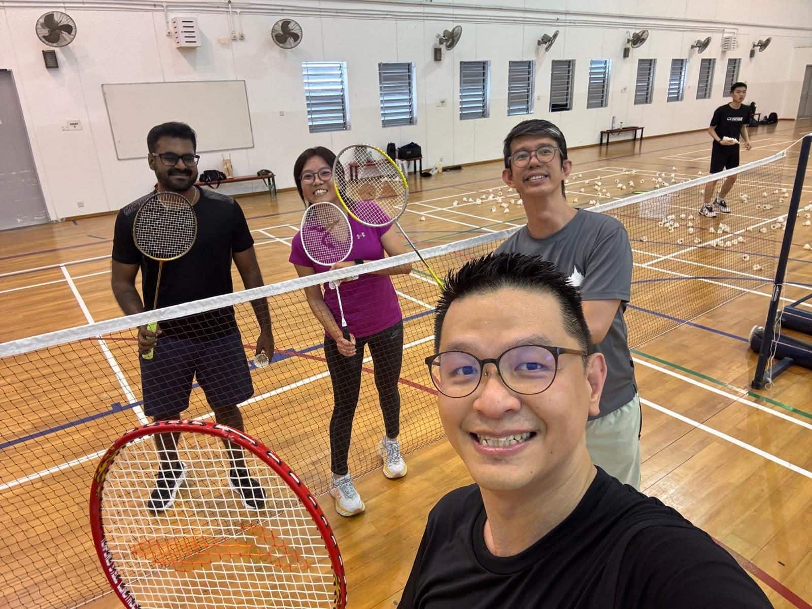 Strength in Community: Living with vision and hearing loss, youth volunteer supports others through boccia 2 Vinid and his friends enjoying badminton.