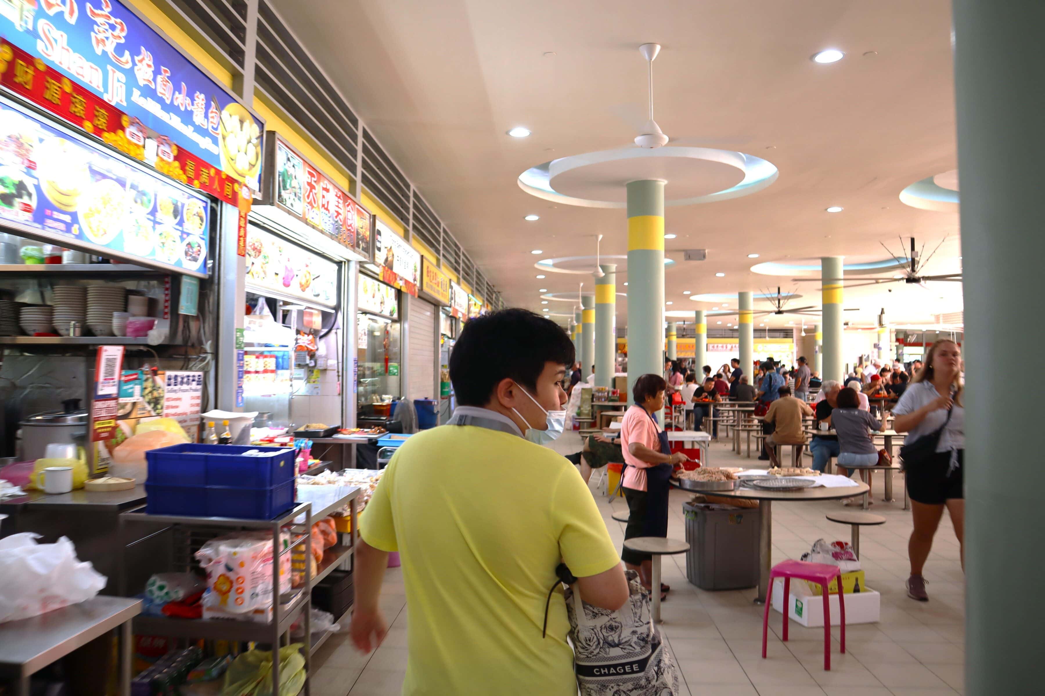 Joel at a hawker centre