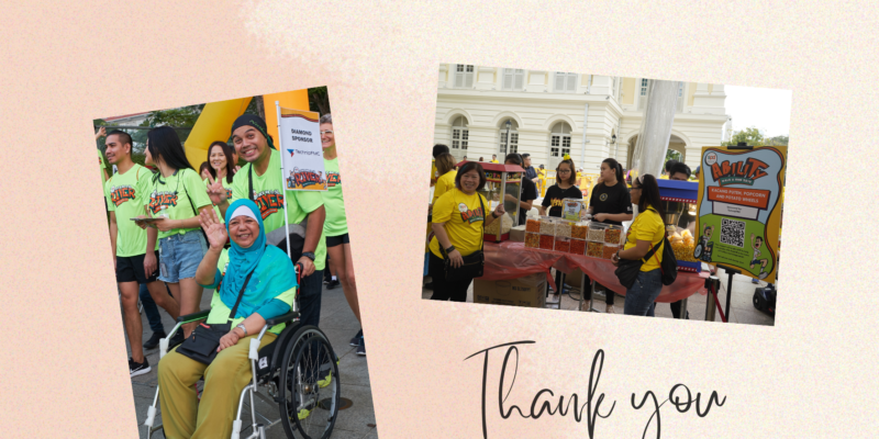 Supporters and participants attending a charity walk event