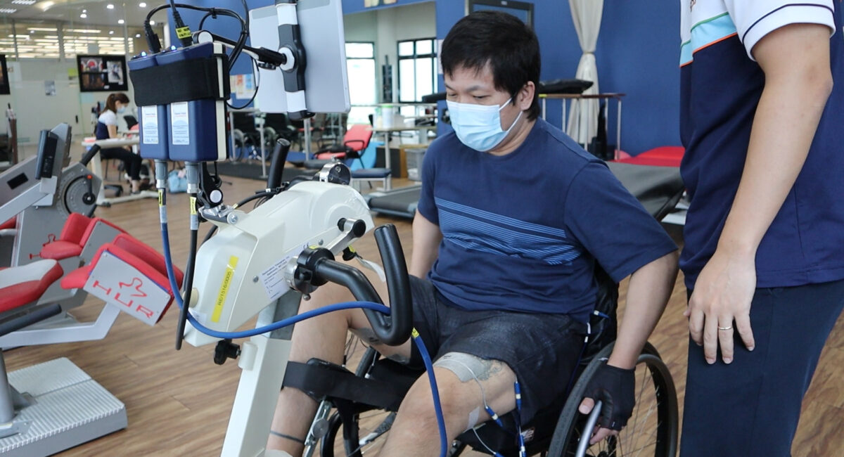 Mr Wong on cycling on the F E S bike