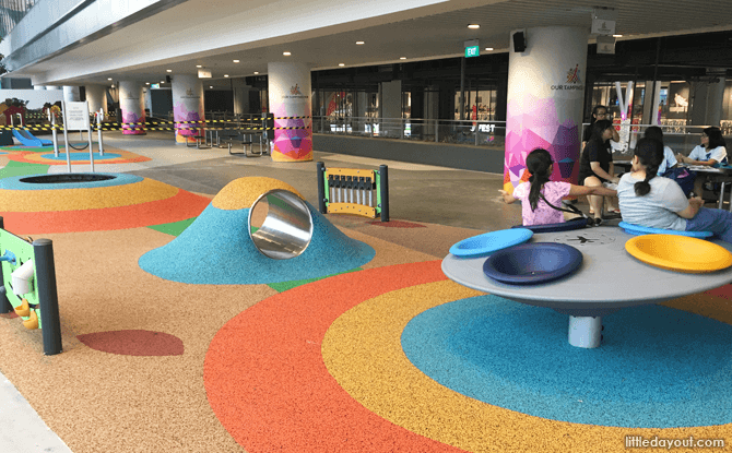 Colourful facilities at Our Tampines Hub playground