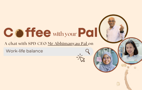 SPD CEO Mr Pal with assistant manager Eunice and occupational therapist Nurlina