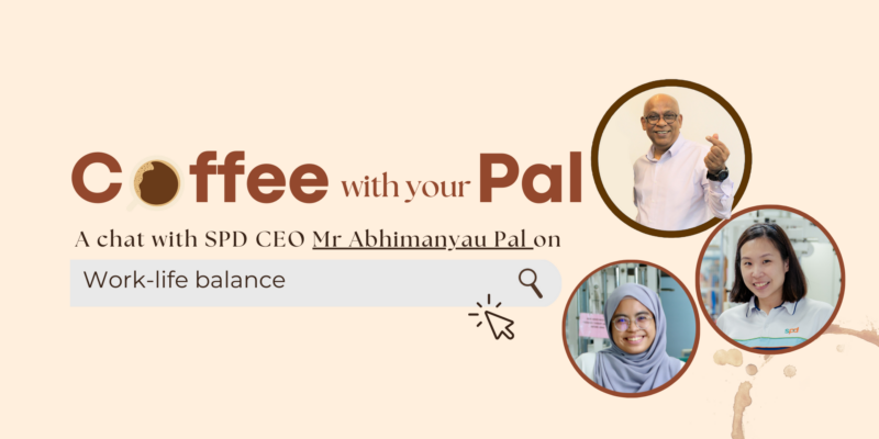 SPD CEO Mr Pal with assistant manager Eunice and occupational therapist Nurlina