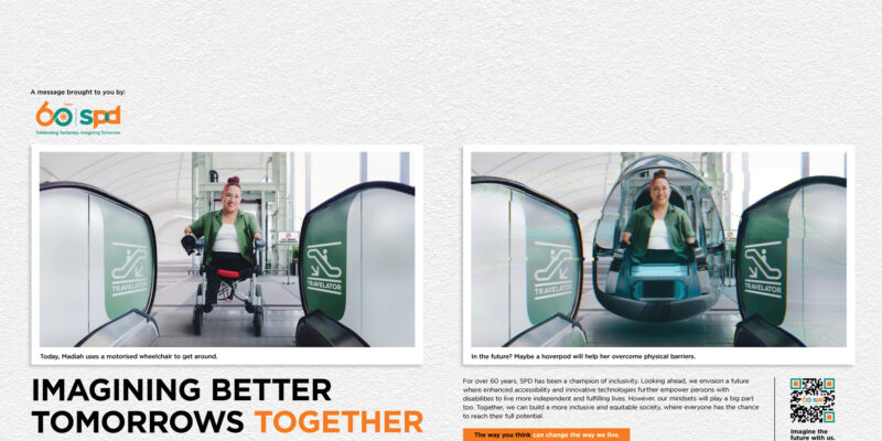 On left is of Madiah in a motorised wheelchair, then right is a more futuristic version where Madiah is seated in a hoverpod. Text is in the post.