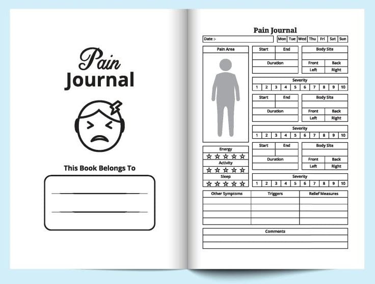 A sample of a pain journal