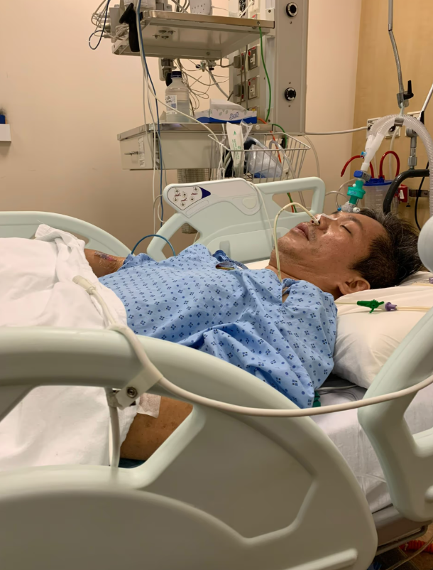From setback to strength 1 Mr Wong lying in a hospital bed